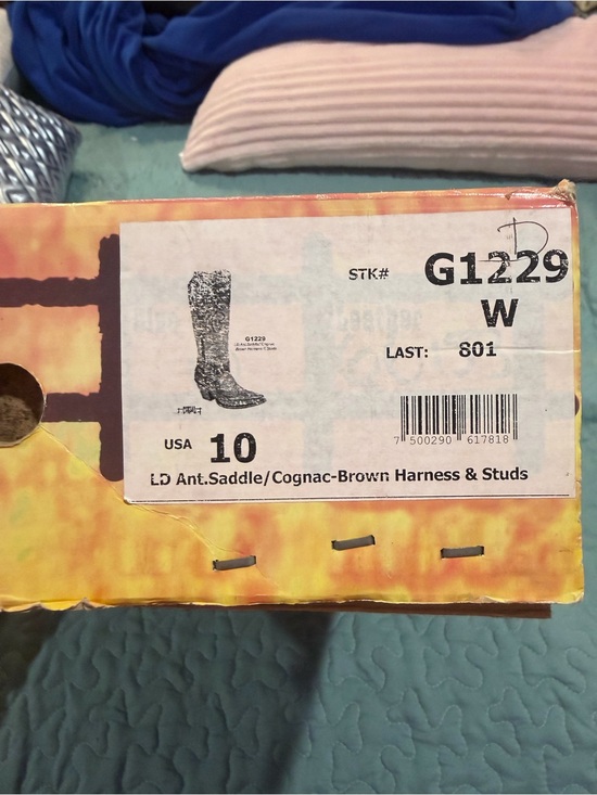 Other - Cognac-Brown Harness & Studs Western Boot - Size 10